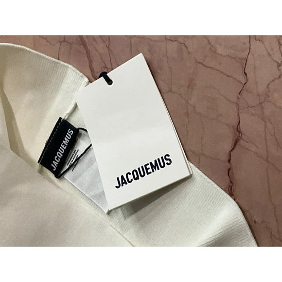 JACQUEMUS Le Bandeau Frivolli Top in Off White 40 New Womens Cropped Bralette - Picture 9 of 14